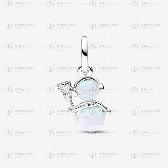 Pandora Opalescent Snowman Dangle Charm - Picture 2 of 5
